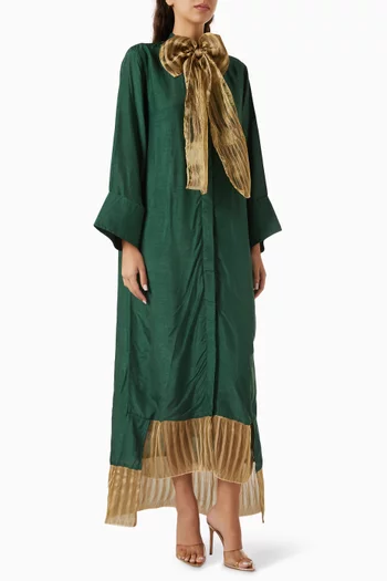 Dalia Scarf Maxi Dress in Silk
