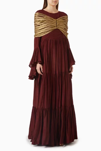 Layla Cape Maxi Dress