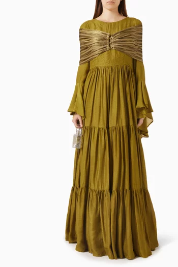 Layla Cape Maxi Dress