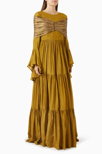 Layla Cape Maxi Dress