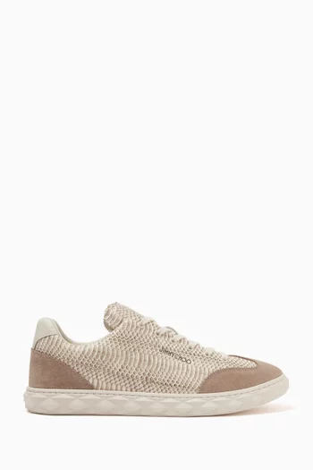 Diamond Light Flex Sneakers in Snake-printed Leather