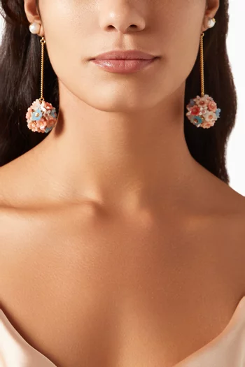 Daisy Pearl Drop Earrings