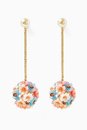 Daisy Pearl Drop Earrings