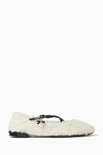 Eleri Ballerina Flats in Shearling