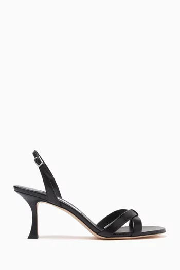 Elsy 70 Slingback Sandals in Leather