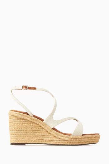 Ayla 85 Wedge Sandals in Canvas