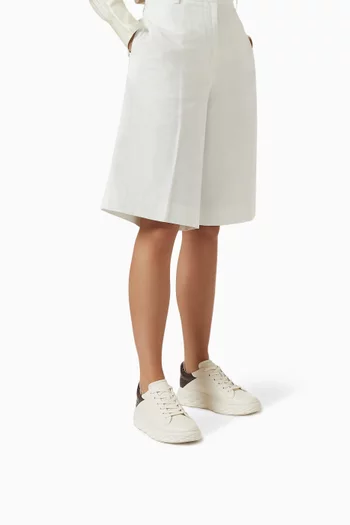 سنيكرز اف II بنقشة معينات كبيرة جلد