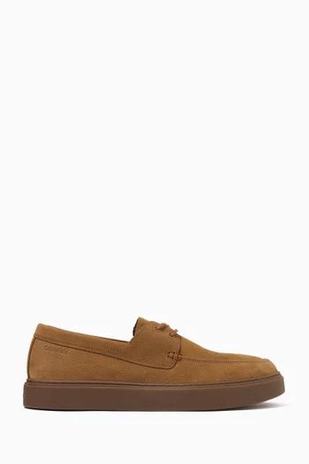 Hybrid Lace-up Boat Shoes in Suede