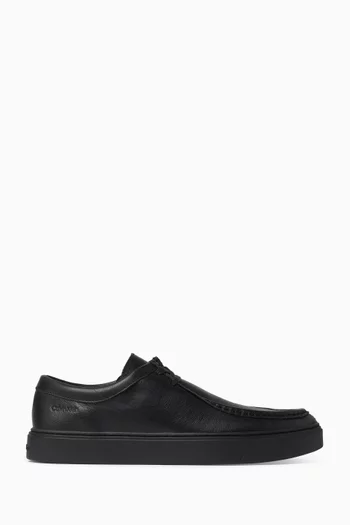 Hybrid Apron Toe Lace-up Shoes in Leather
