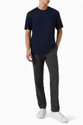 Logo-embroidered T-shirt in Pima-cotton