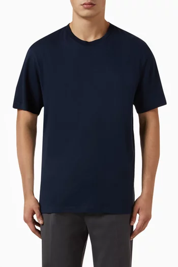 Logo-embroidered T-shirt in Pima-cotton