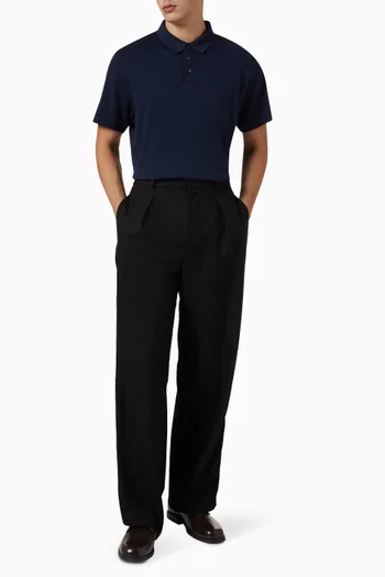 Logo-embroidered Polo Shirt in Pima Cotton