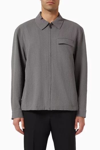 جاكيت بنمط قميص سيرساكر