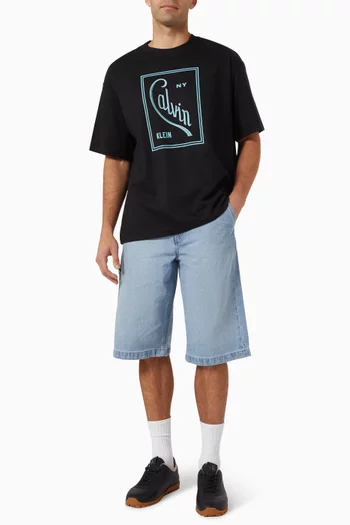 90's Carpenter Shorts in Denim
