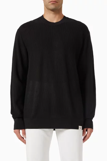 سترة برقعة شعار الماركة قطن شبكي