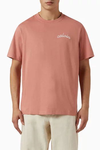 Chain Stitch Logo Easy T-shirt in Cotton