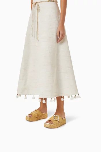Wedge Sandals in Raffia