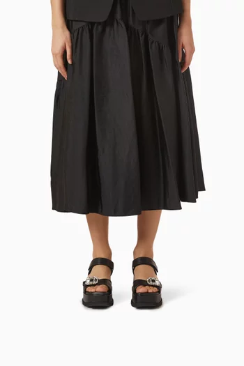 Slidy Viv' 65 Wedge Sandals in Nappa Leather