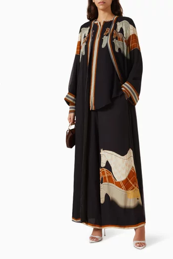 Horse-print Abaya