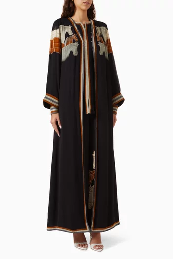 Horse-print Abaya