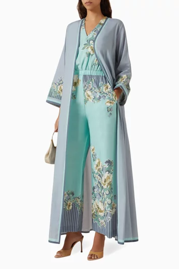 Jumpsuit & Abaya Co-ord Set