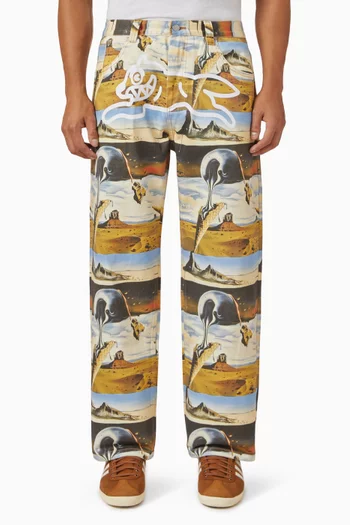 Dreamscape Double Scoop Pants in Denim