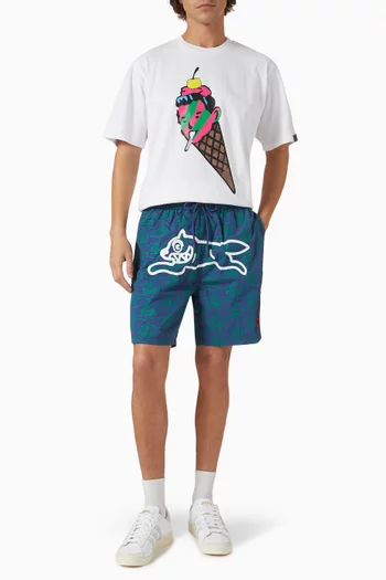 Running Dog Swim Shorts in Nylon