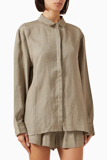 Melange Classic Shirt in Viscose Blend