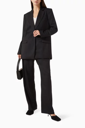 Split Back Blazer in Wool Blend
