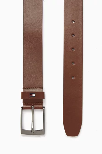 Adan Square Buckle Belt in Leather