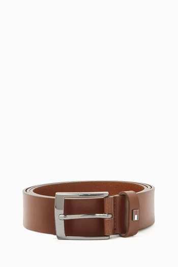 Adan Square Buckle Belt in Leather