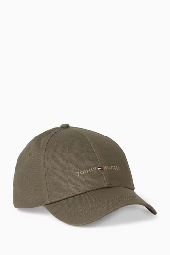 Logo Baseball Cap in Cotton