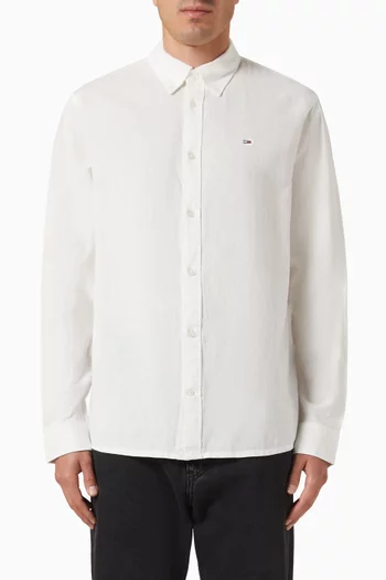 Button-up Shirt in Cotton & Linen