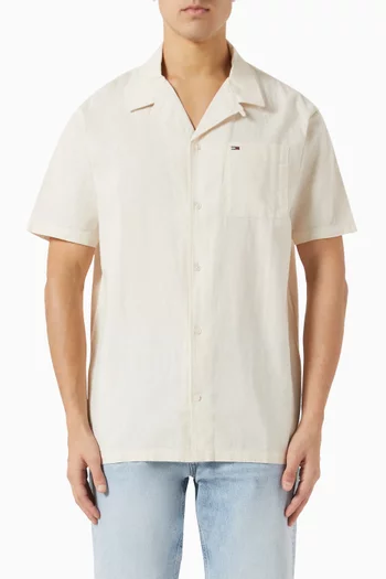 Regular-fit Shirt in Cotton-linen Blend