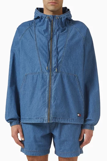 Zip Hoodie in Cotton Ripstop