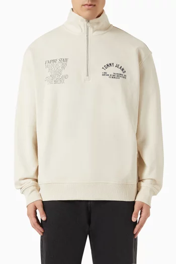 Quarter-zip Sweatshirt in Cotton