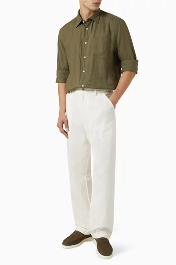 Piece-dyed Shirt in Linen