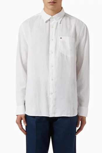 Piece-dyed Shirt in Linen