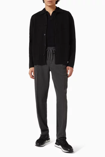 كارديغان بقصة فضفاضة مزيج قطن عضوي