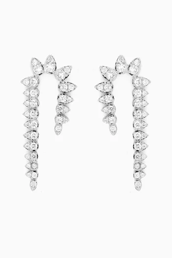 أقراط بتصميم مدبب نحاس مطلي بالروديوم