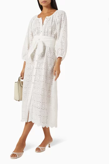Alex Midi Dress in Cotton