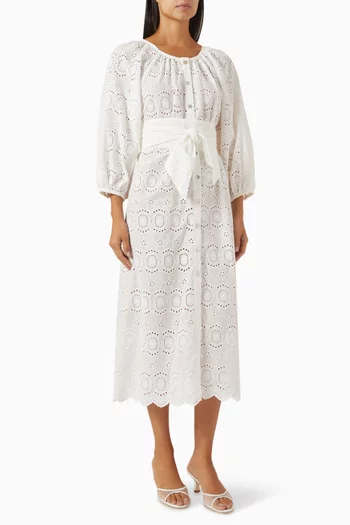 Alex Midi Dress in Cotton