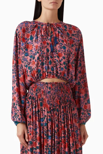 Amelia Printed Top in Rayon