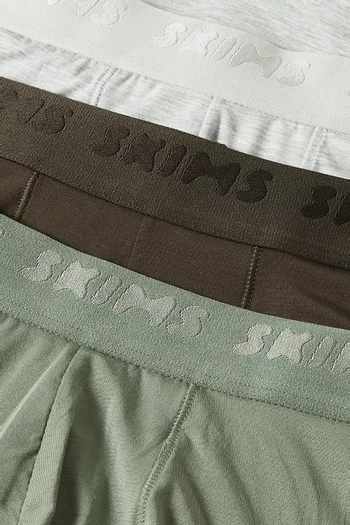 طقم سراويل داخلية بحياكة داخلية 3 بوصات قطن، 3 قطع