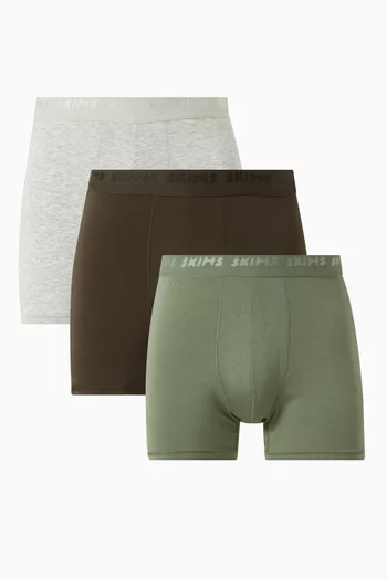 طقم سراويل داخلية بحياكة داخلية 3 بوصات قطن، 3 قطع