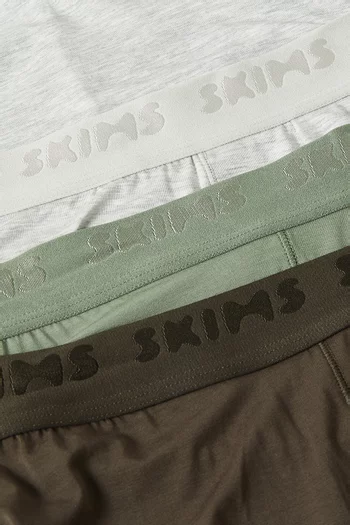 طقم بوكسر بحياكة داخلية 3 بوصات، 3 قطع