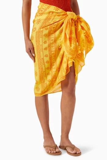 Rhapsody Printed Pareo in Cotton