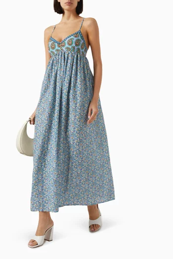 Onda Maxi Cami Dress in Cotton-blend
