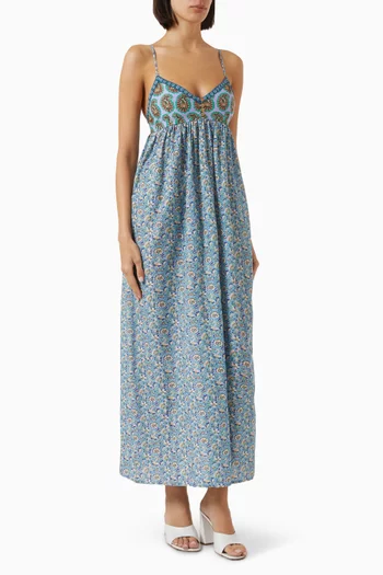 Onda Maxi Cami Dress in Cotton-blend