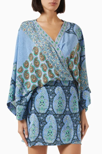 Onda Silk Robe Dress in Silk